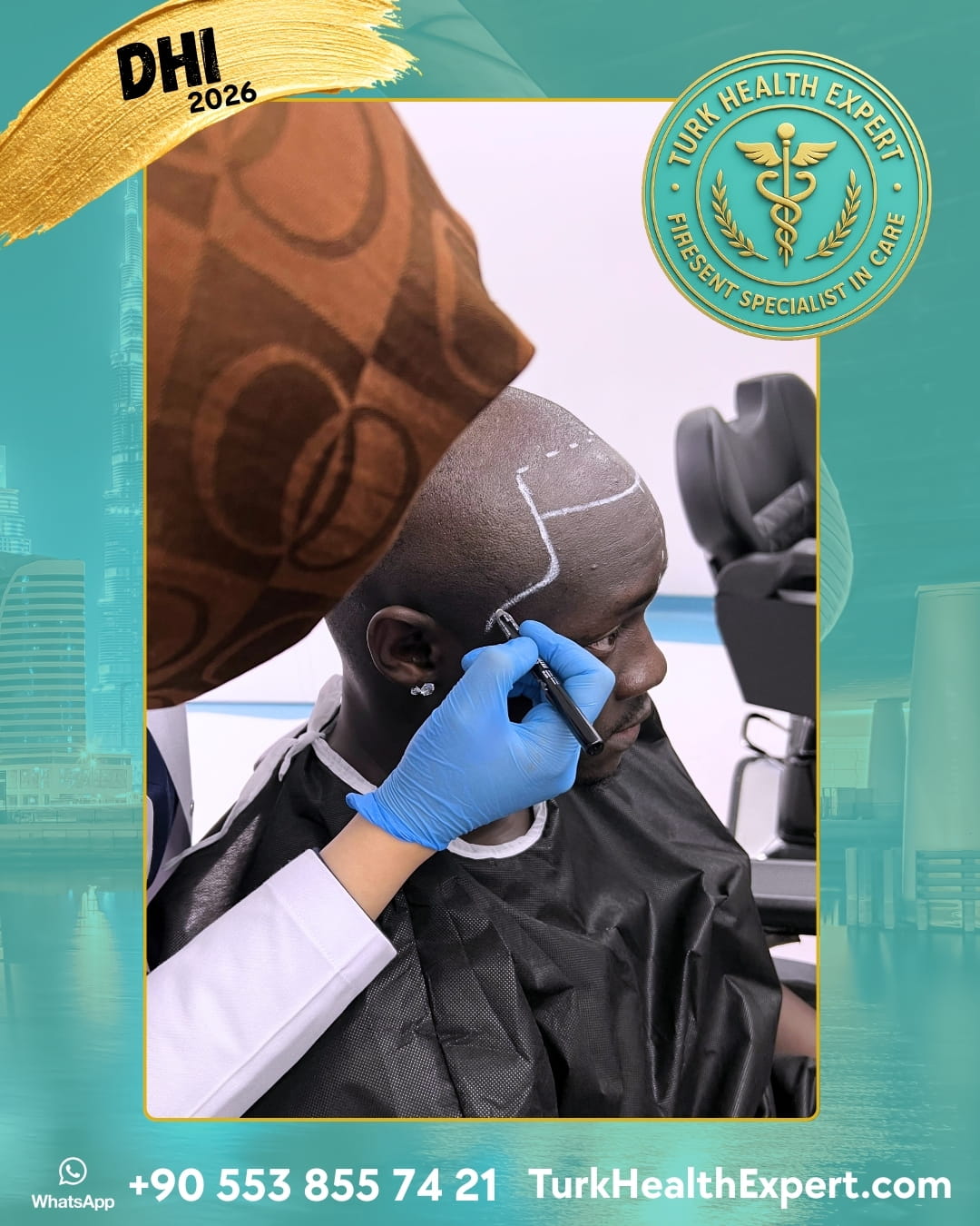 Dr. Zekeriya Türk — greffe de cheveux DHI stylo Choi à Istanbul