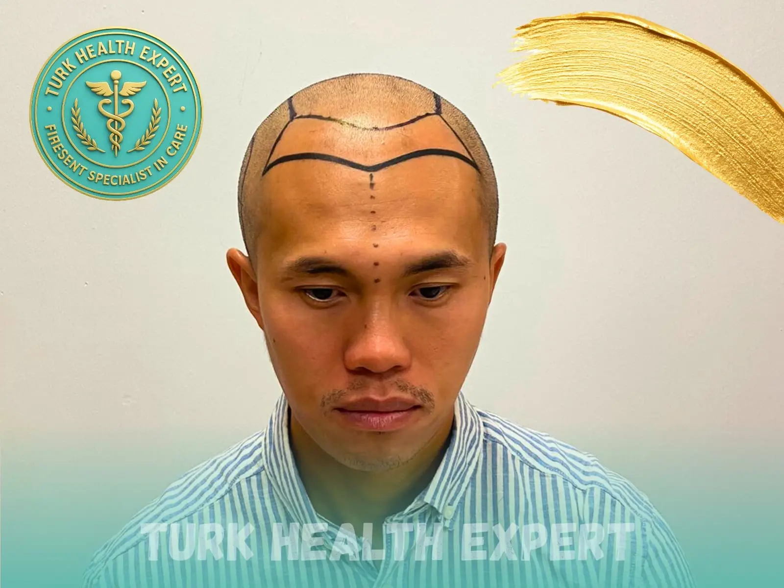 Before hair transplant — Norwood 4, DHI Gold, Turk Health Expert Istanbul